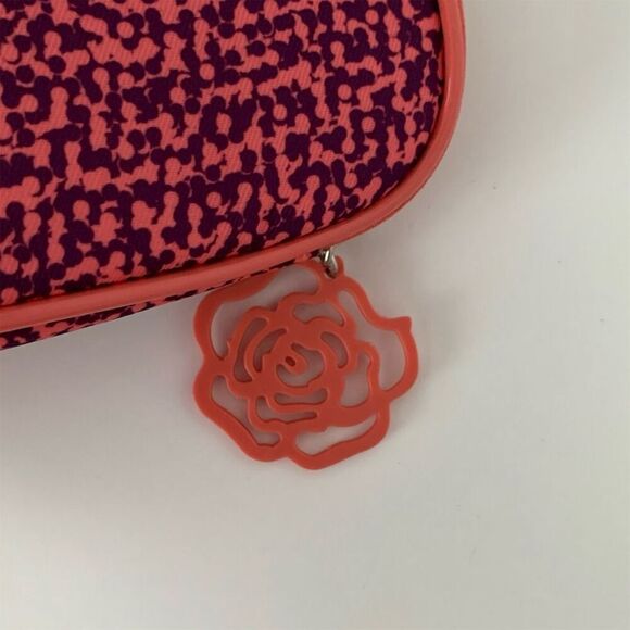 Lancôme Paris Makeup Cosmetics Travel Bag Rose Flower Zipper Closure - Picture 3 of 8